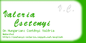 valeria csetenyi business card