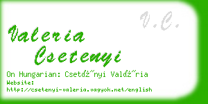 valeria csetenyi business card